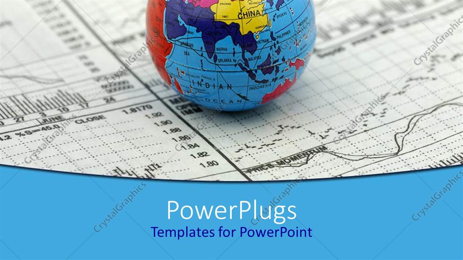 Featuring a Globe with a Financial Chart Beneath it