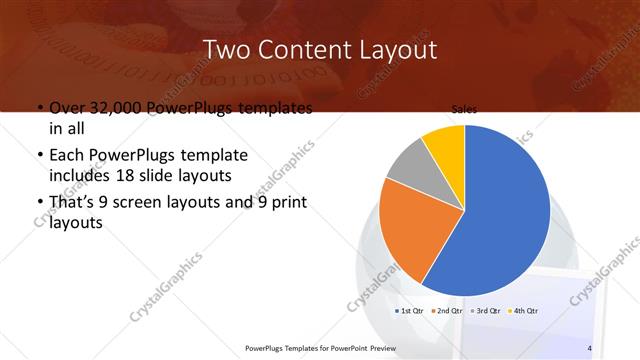 Two Content presentation slide layout