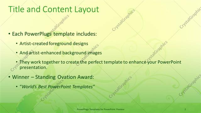 Title and Content presentation slide layout