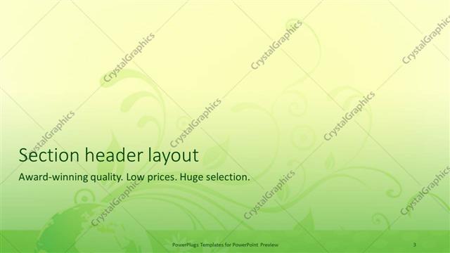 Section Header presentation slide layout