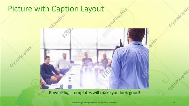 Picture with Caption presentation slide layout
