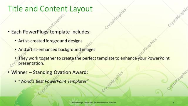 Title and Content presentation slide layout