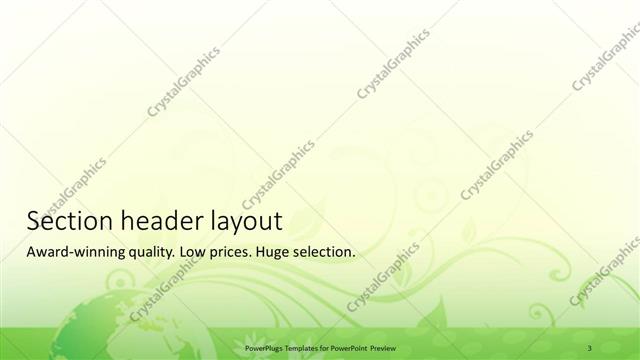 Section Header presentation slide layout