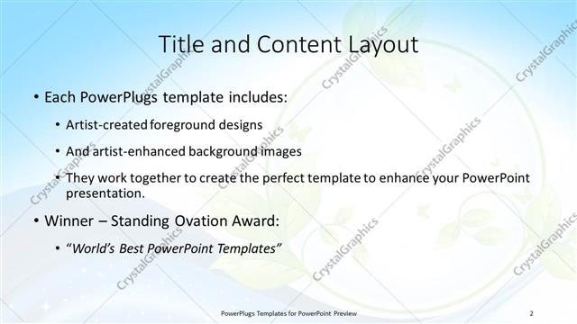 Title and Content presentation slide layout