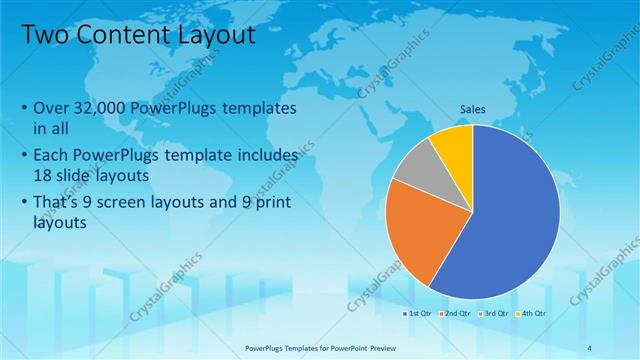 Two Content presentation slide layout