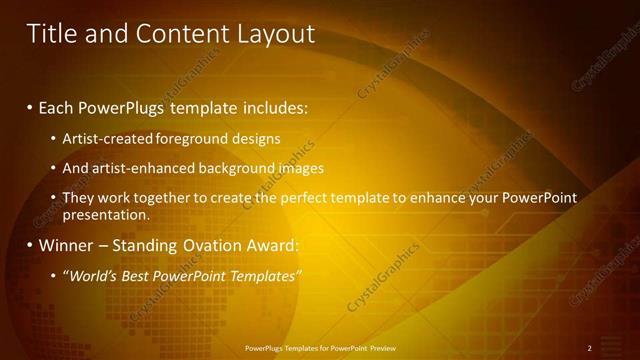 Title and Content presentation slide layout