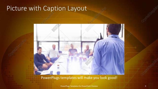 Picture with Caption presentation slide layout