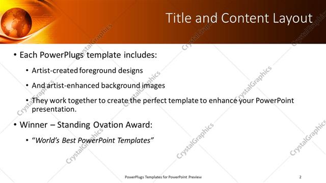 Title and Content presentation slide layout