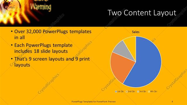 Two Content presentation slide layout