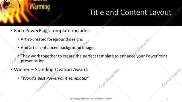 Title and Content presentation slide layout
