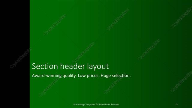Section Header presentation slide layout