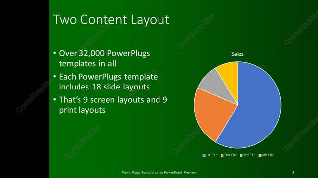 Two Content presentation slide layout