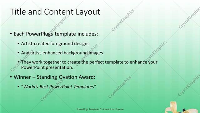 Title and Content presentation slide layout