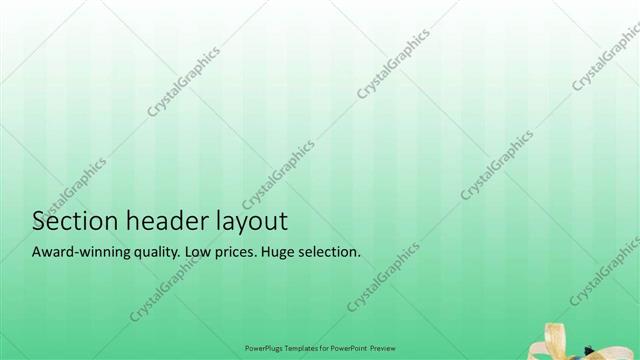 Section Header presentation slide layout