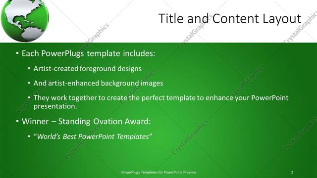 Title and Content presentation slide layout