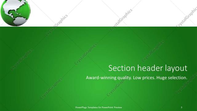 Section Header presentation slide layout