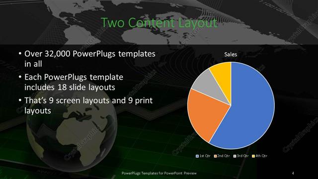 Two Content presentation slide layout