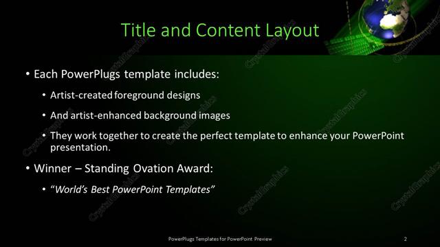 Title and Content presentation slide layout
