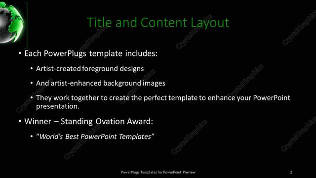 Title and Content presentation slide layout