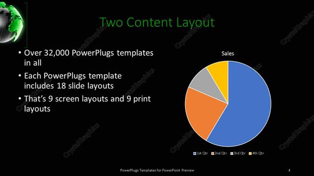 Two Content presentation slide layout