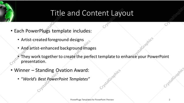 Title and Content presentation slide layout
