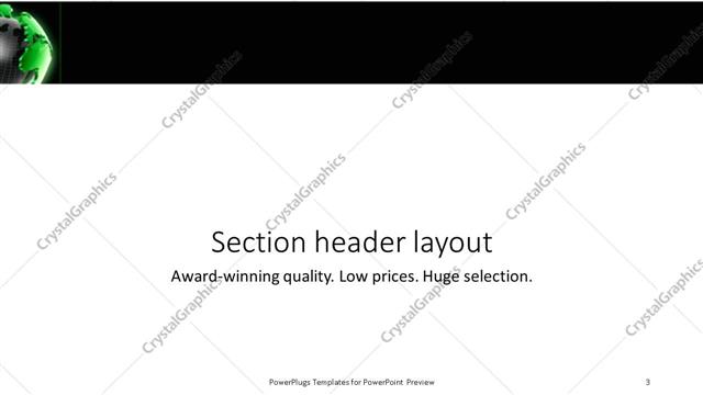 Section Header presentation slide layout