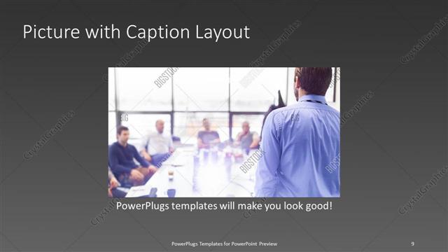 Picture with Caption presentation slide layout