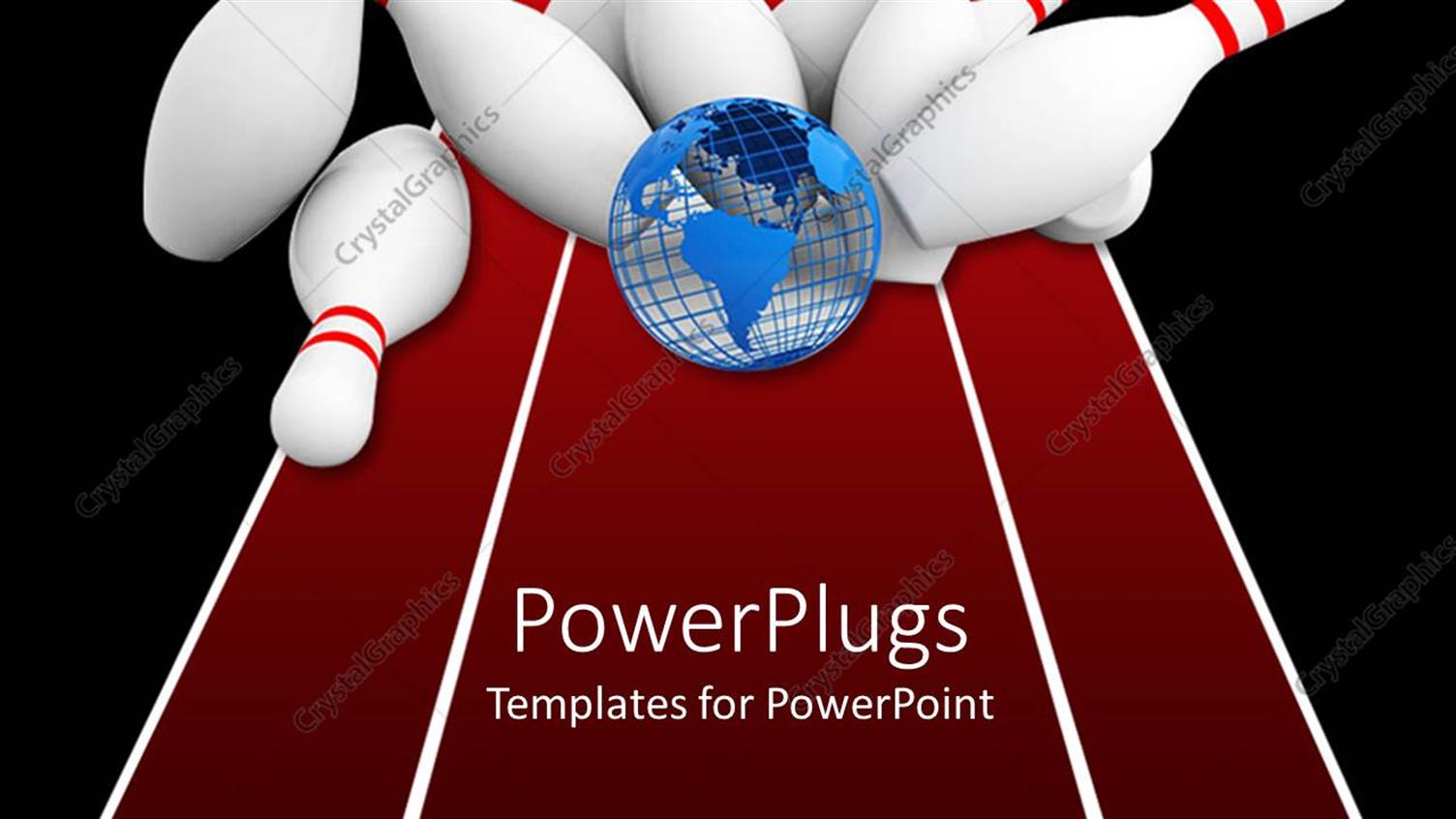 Featuring the Globe Hitting the Skittles with Dark Background