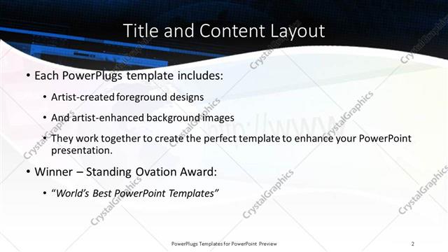 Title and Content presentation slide layout