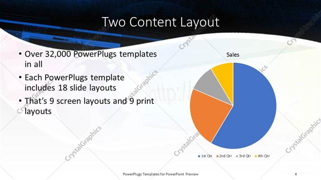 Two Content presentation slide layout