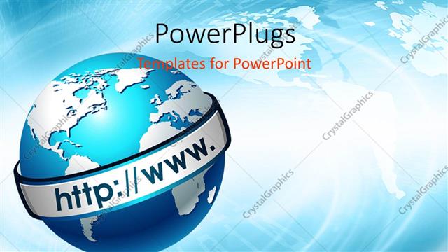  Presentation with web - A globe with the web and bluish background