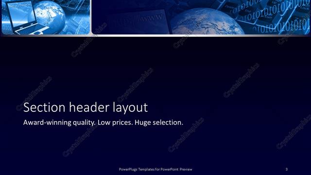 Section Header presentation slide layout