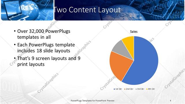Two Content presentation slide layout