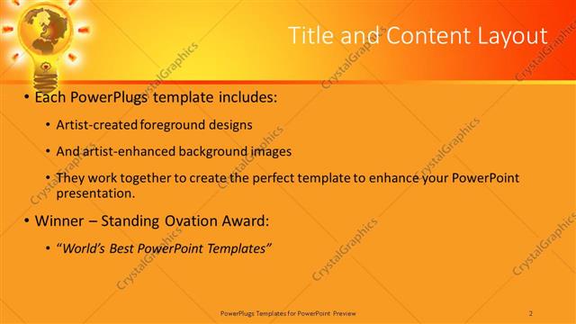 Title and Content presentation slide layout