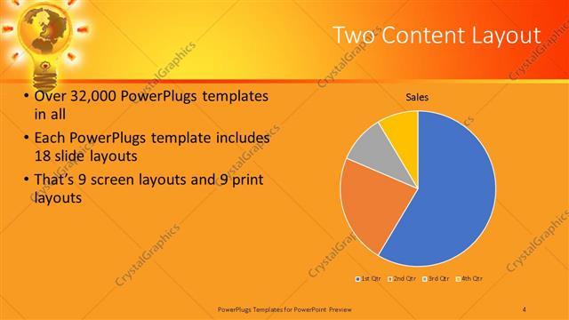 Two Content presentation slide layout