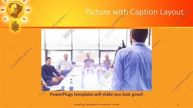 Picture with Caption presentation slide layout