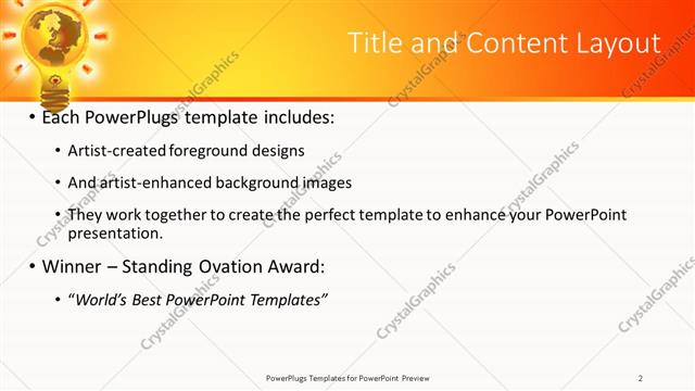 Title and Content presentation slide layout