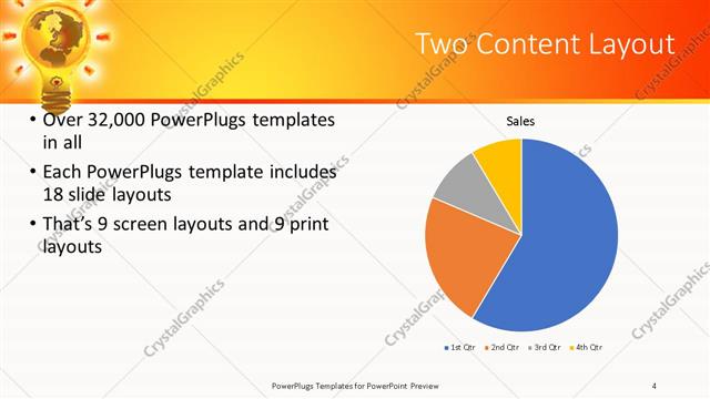 Two Content presentation slide layout