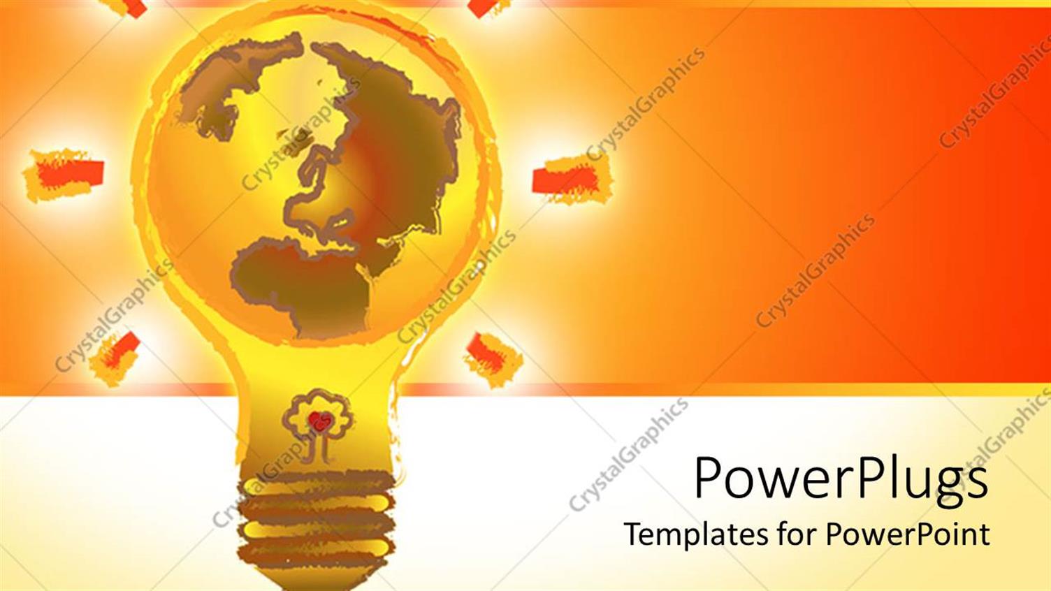 Featuring Globe on Light Bulb Base, Save the Planet