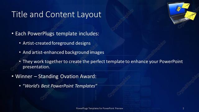 Title and Content presentation slide layout