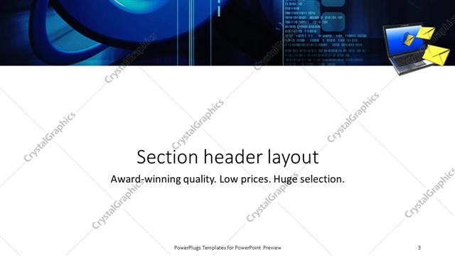 Section Header presentation slide layout