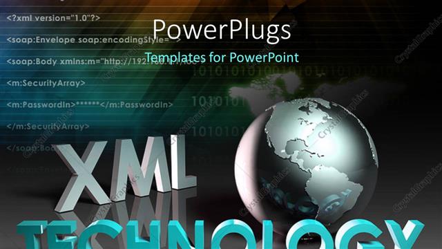  Presentation with tech - A globe with lines of code in the background