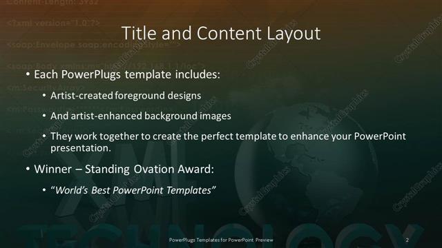 Title and Content presentation slide layout