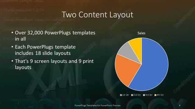 Two Content presentation slide layout