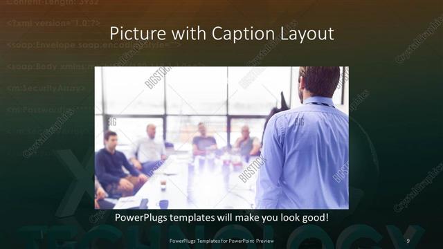 Picture with Caption presentation slide layout