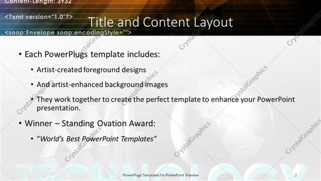 Title and Content presentation slide layout