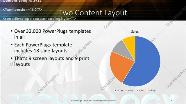 Two Content presentation slide layout