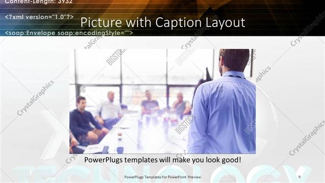 Picture with Caption presentation slide layout