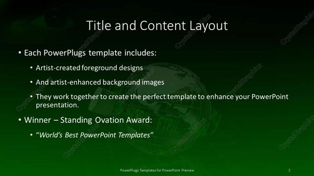 Title and Content presentation slide layout