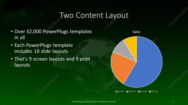 Two Content presentation slide layout
